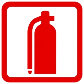 A fire extinguisher icon
