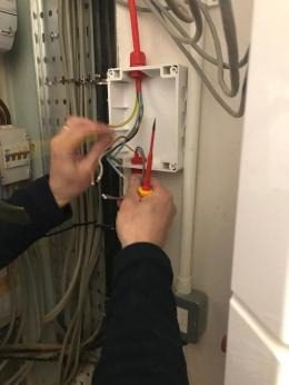 Rewiring inside a fire alarm control panel
