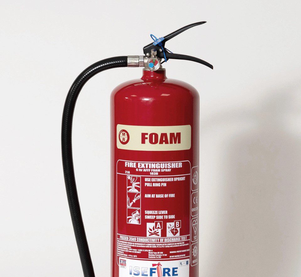 Cream foam fire extinguisher for Class A and Class B fires — fire extinguisher supply and servicing from Fire Alarm Systems