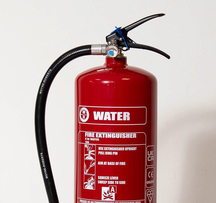Red water fire extinguisher for Class A fires — fire extinguisher supply and servicing from Fire Alarm Systems